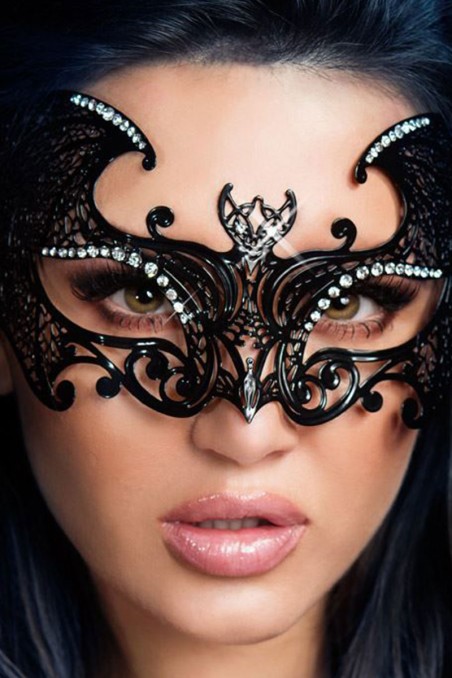 Sexy maschera a pipistrello con strass