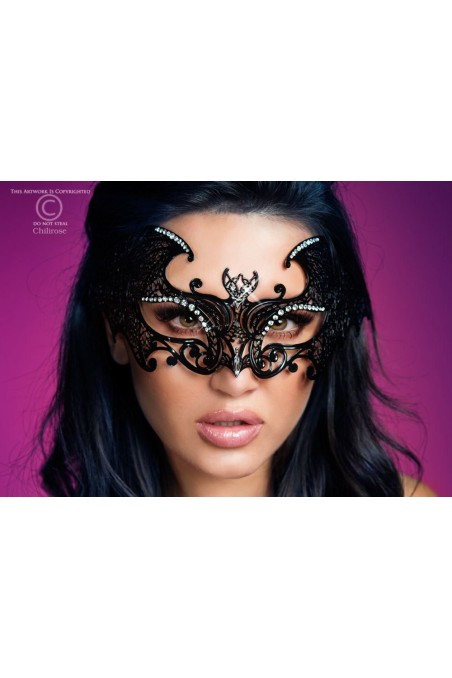 Sexy maschera a pipistrello con strass