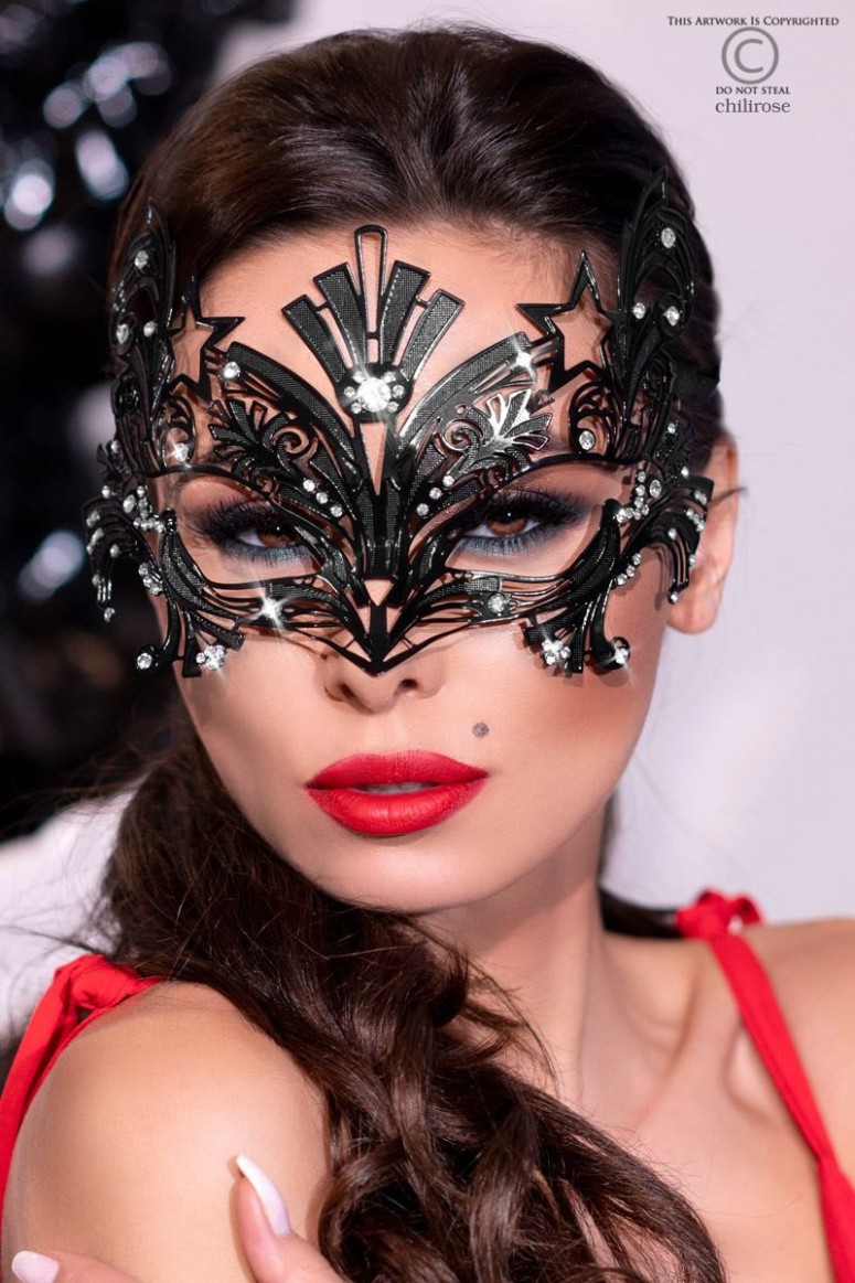 Sexy maschera in filigrana con strass