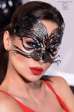 Sexy maschera in metallo filigranato con strass