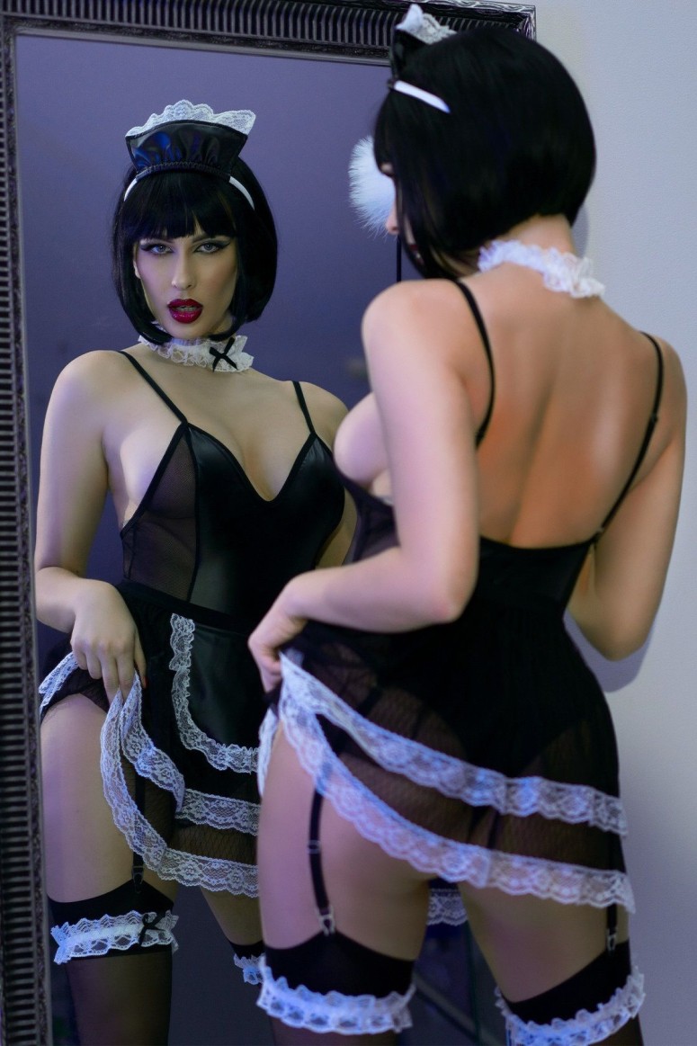 Sexy set da cameriera in 6 pezzi