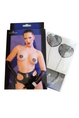 copricapezzoli adesivi a forma di cuore con catenella 2