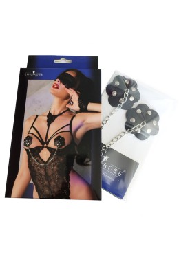 copricapezzoli adesivi in ecopelle a forma di fiore 2