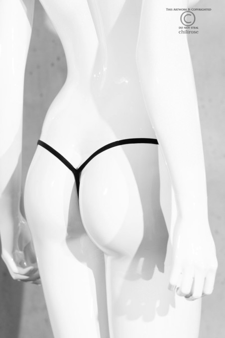 Perizoma nero con girocollo